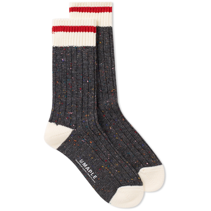 Photo: Maple Heritage Speckle Ribbed Sock