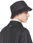 Thom Browne SSENSE Exclusive Gray Wool Bucket Hat