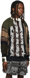 Sacai Multicolor Rug Jacquard Knit Sweater