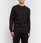 Ermenegildo Zegna - Mélange Cashmere and Silk-Blend Sweater - Burgundy