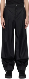 ADER error Black Raw Edge Trousers