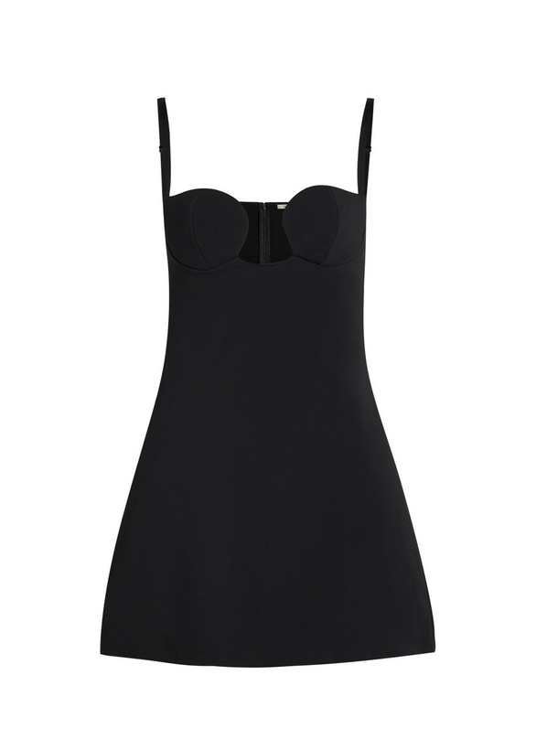 Photo: Nensi Dojaka Sculpted Crepe Mini Dress Black