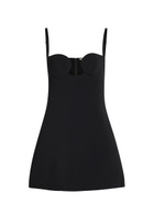 Nensi Dojaka Sculpted Crepe Mini Dress Black