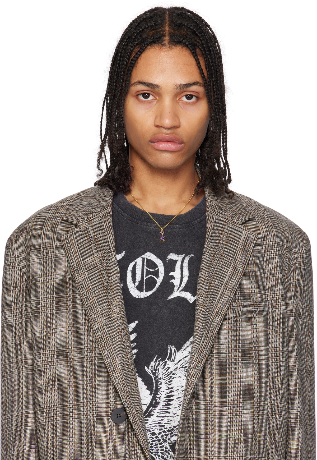 Stolen Girlfriends Club Gold Punk Rose Necklace