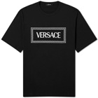 Versace Men's Tiles Embroidered T-Shirt in Black