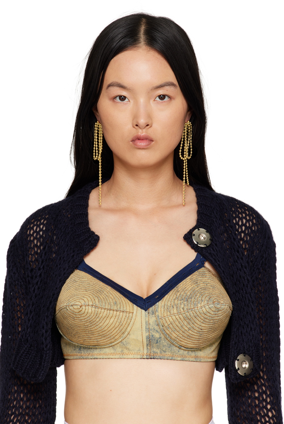 HUGO KREIT Gold Loose Bow Earrings