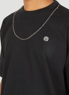 Chain Logo Embroidered T-Shirt in Black