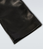 Saint Laurent - Leather mid-length gloves