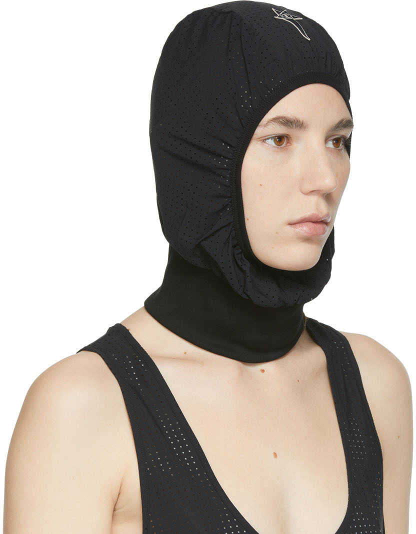 Rick Owens Black Champion Edition Mesh Balaclava Rick Owens