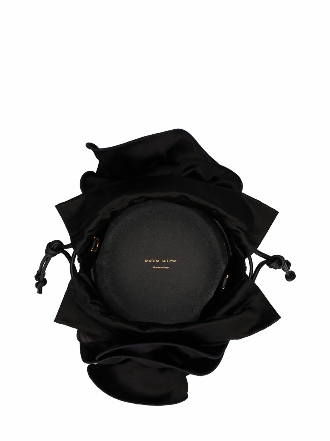 MAGDA BUTRYM - Magda Satin & Leather Top Handle Bag Magda Butrym