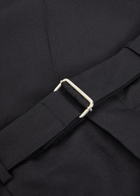 Officine Générale Hugo Belted Tapered-leg Trousers Navy