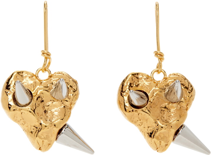 Photo: Marni Gold Studded Heart Earrings