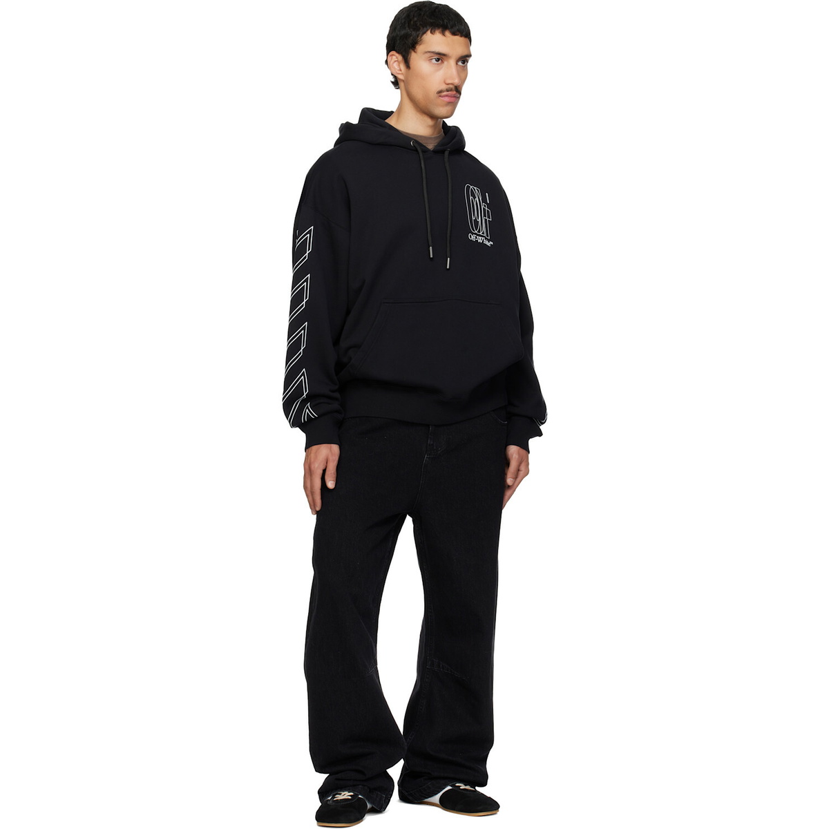 Off-White Black Big Double Arrow Skate Hoodie