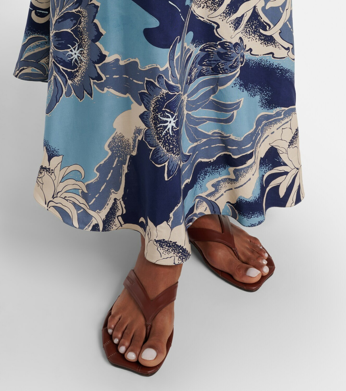 JW Anderson Leaf leather thong sandals
