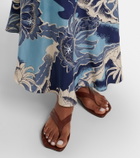JW Anderson Leaf leather thong sandals