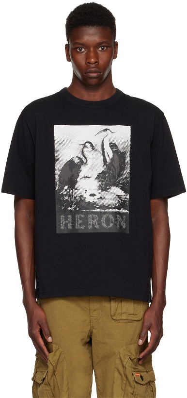 Photo: Heron Preston Black Halftone Heron T-Shirt