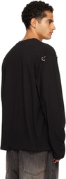 We11done Black Rose & Piercing Long Sleeve T-shirt