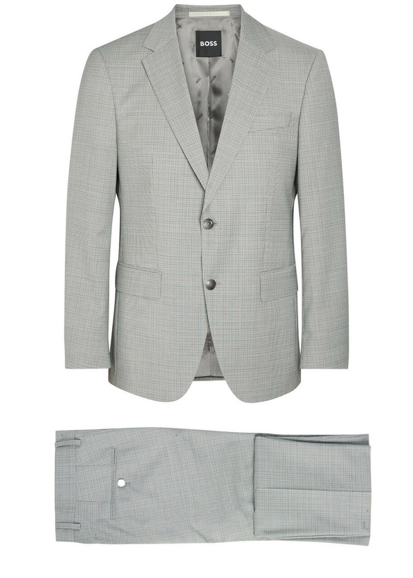 Photo: Boss Houndstooth Stretch-wool Suit Grey