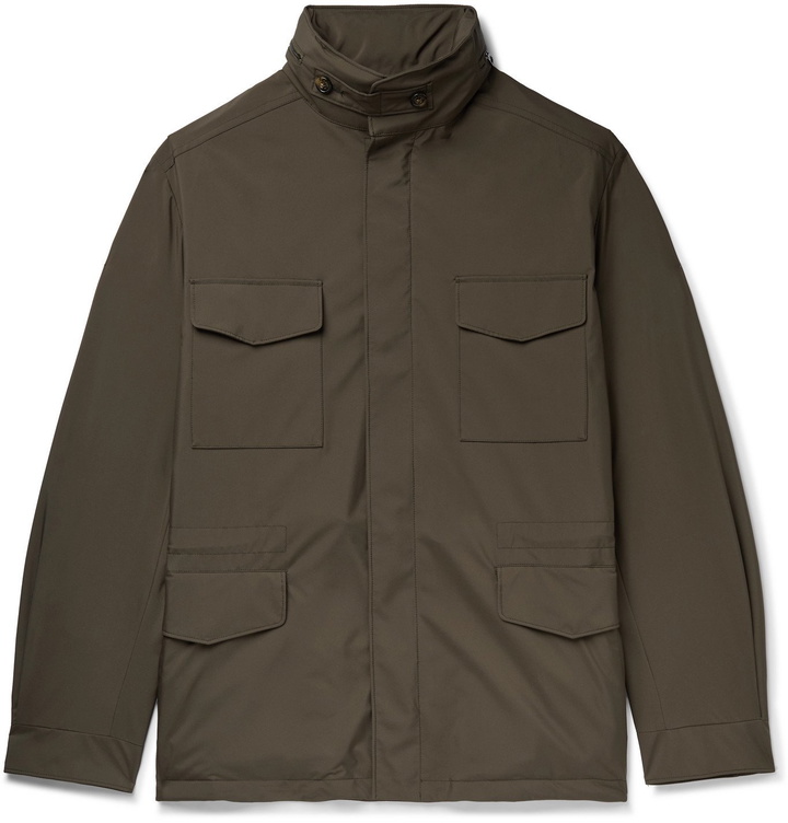 Photo: Loro Piana - Traveller Windmate Storm System Shell Hooded Field Jacket - Green