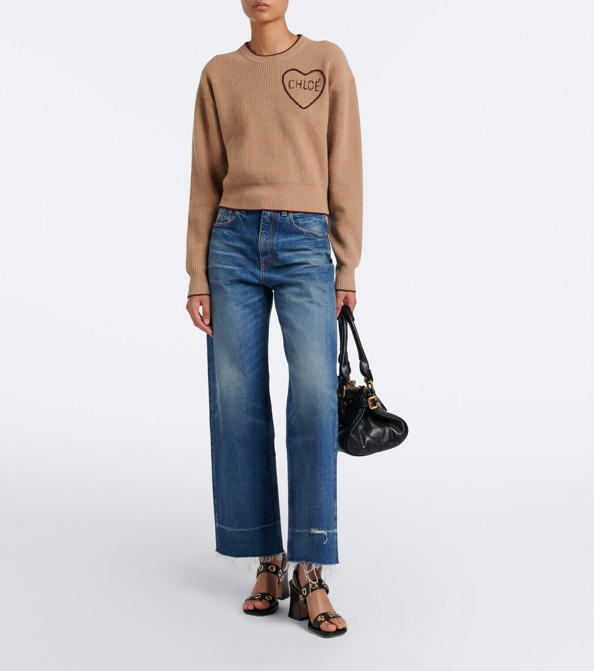 Chloé Logo wool and cashmere sweater