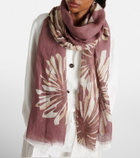 Brunello Cucinelli Floral linen scarf