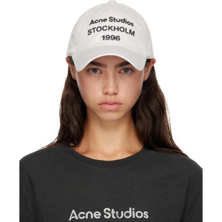 Photo: Acne Studios Off-White '1996' Logo Baseball Cap