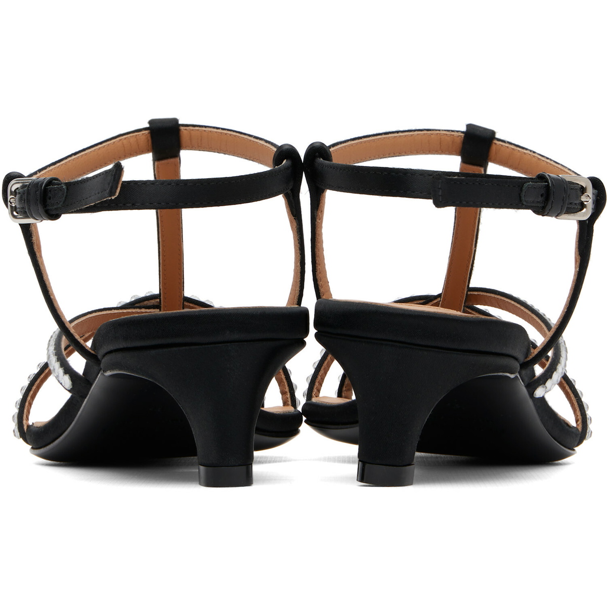 Jil Sander Black Cage Low-Heel Sandals