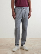 Brunello Cucinelli - Tapered Cotton, Cashmere and Silk-Blend Jersey Sweatpants - Gray