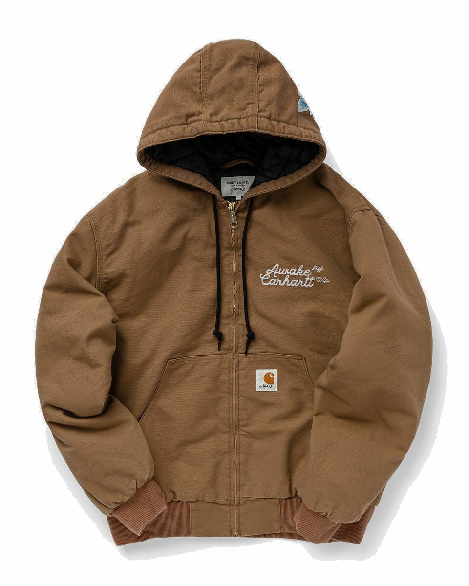 Photo: Awake Awake Ny X Carhartt Wip Og Active Jacket Brown - Mens - Denim Jackets