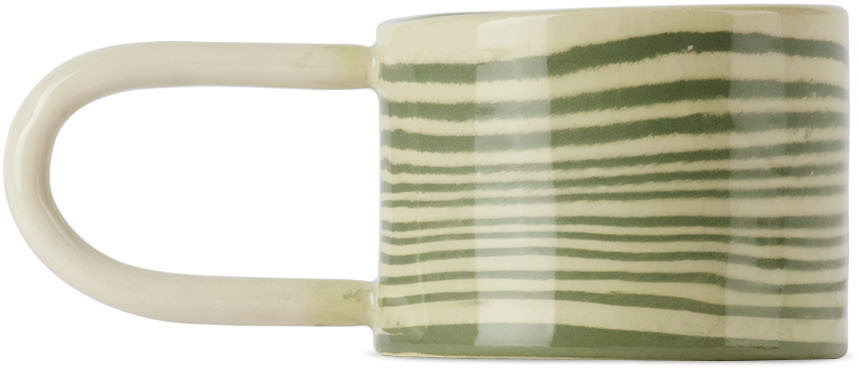 Henry Holland Studio SSENSE Exclusive Green & White Loop Mug
