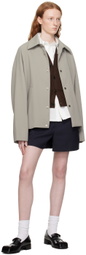 Wooyoungmi Brown Cropped Cardigan