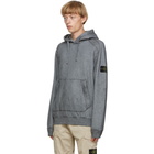 Stone Island Grey Cotton Dust Hoodie