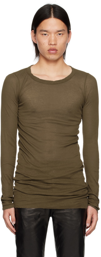 Photo: Rick Owens Khaki Porterville Rib Long Sleeve T-Shirt