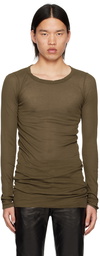 Rick Owens Khaki Porterville Rib Long Sleeve T-Shirt