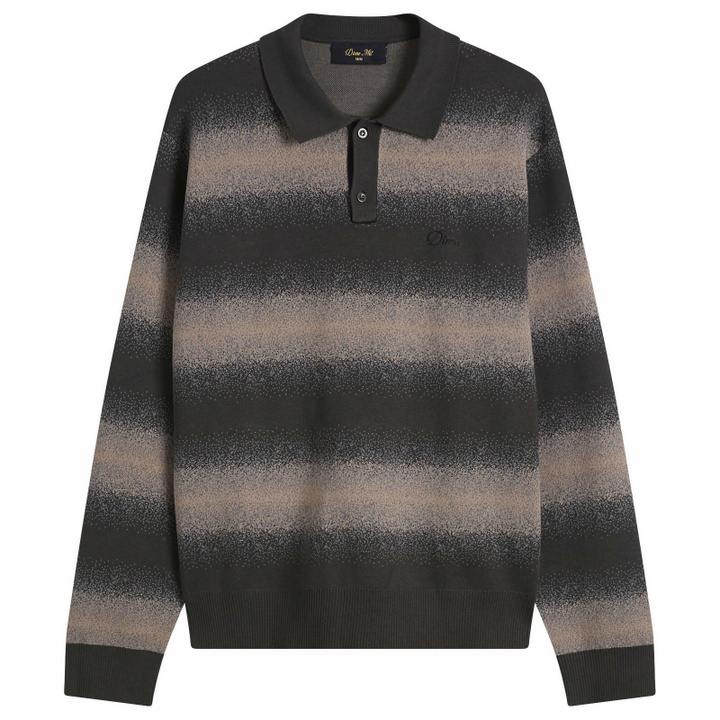 Photo: Dime Men's Striped Rugby Knit in Charcoal Multi