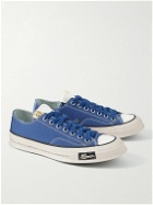 Visvim - Skagway Leather-Trimmed Canvas Sneakers - Blue