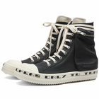 Rick Owens DRKSHDW Men's Cargo Sneakers in Black/Milk