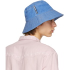 Double Rainbouu Blue Flop Top Bucket Hat