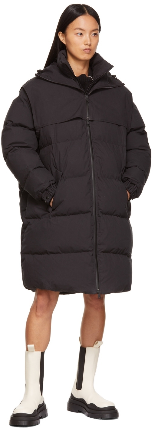 Bottega Veneta Down Frosted Poplin Long Puffer