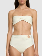 JOHANNA ORTIZ Ecru Taita High Waist Bikini Bottoms