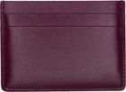Jil Sander Burgundy Credit Card Holder