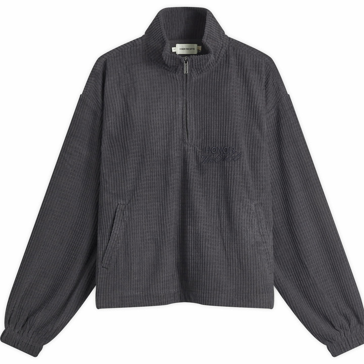 Photo: Honor the Gift Men's Textured Knit Half Zip Sweatshirt in Black