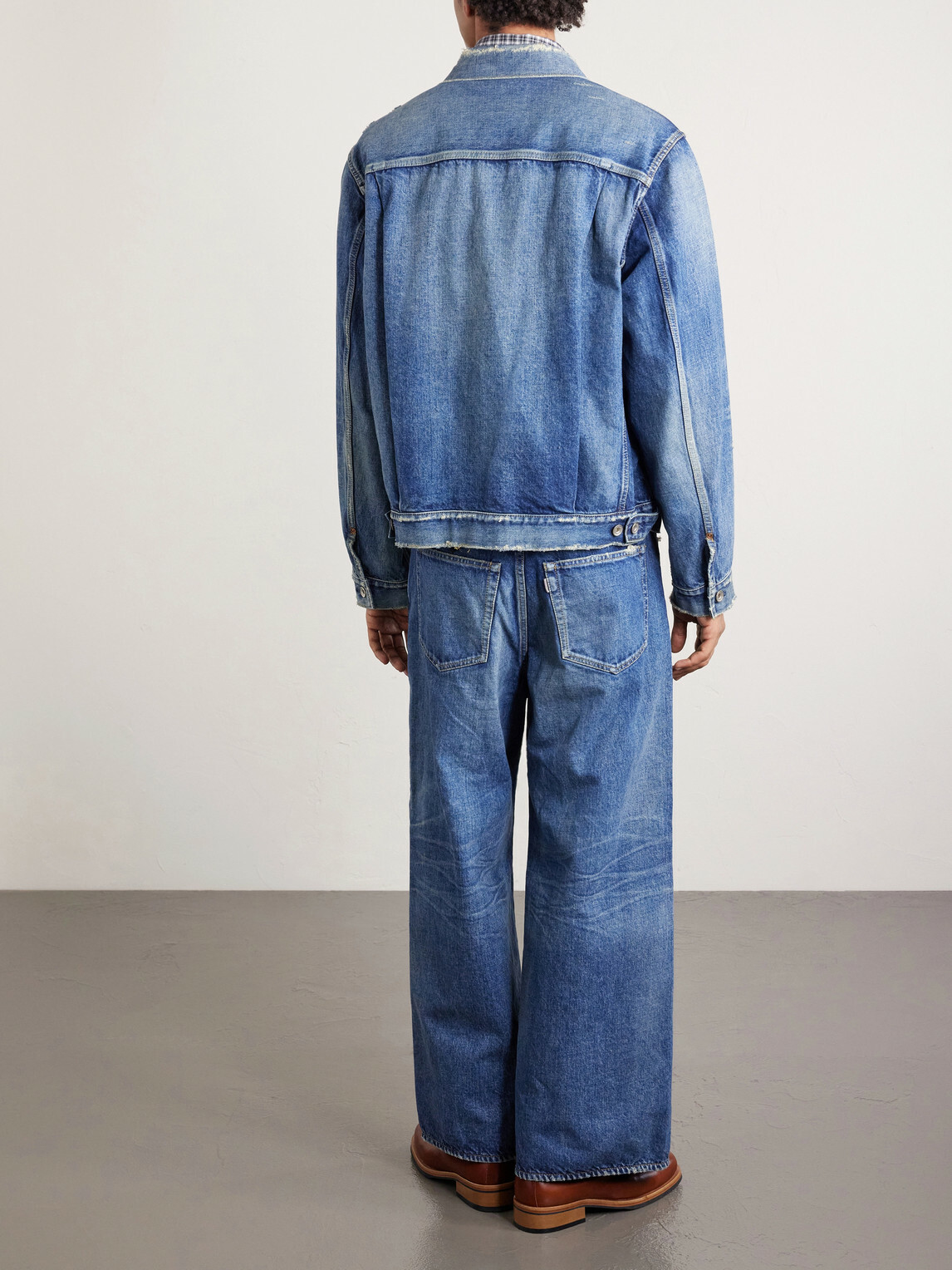 Sacai - BEYONDEXX Distressed Denim Jacket - Blue