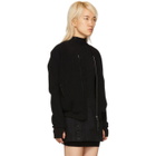 Boris Bidjan Saberi Black Wool and Cashmere Bomber Jacket