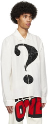 Sky High Farm Workwear Off-White Question Mark Embroidered Shirt