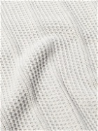 Brunello Cucinelli - Slim-Fit Ribbed Cotton Polo Shirt - Gray