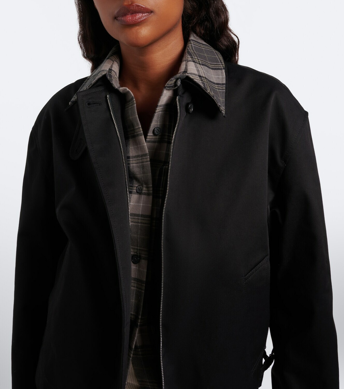 Acne Studios Layered cotton twill jacket
