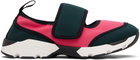 Marni Green & Pink Lyrca Mary Jane Running Sneakers