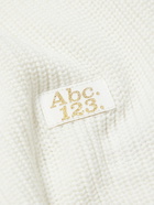 Abc. 123. - Logo-Embroidered Ribbed Cotton Sweater - White