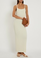 Giuliva Heritage Lizzie Ribbed-knit Maxi Dress Ivory